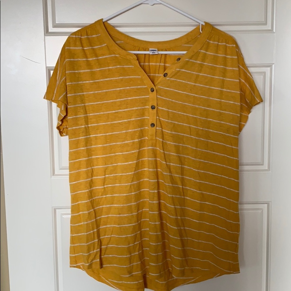 Yellow striped old navy top
